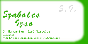 szabolcs izso business card